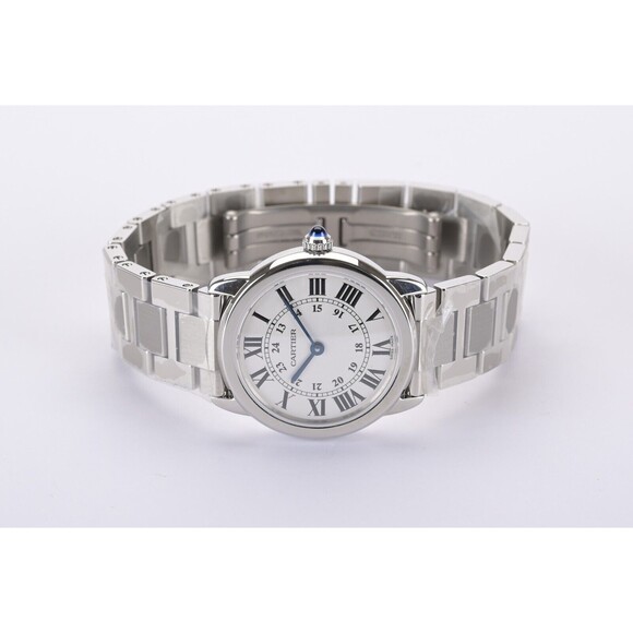 Unworn Cartier Ronde Solo 3601 White Roman Dial 29mm Steel Ladies Watch - Picture 6 of 8